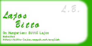 lajos bitto business card
